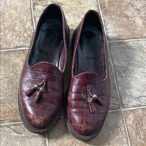 Women’s MIE Dr. Marten’s Snake Print Leather Tassle Loafers